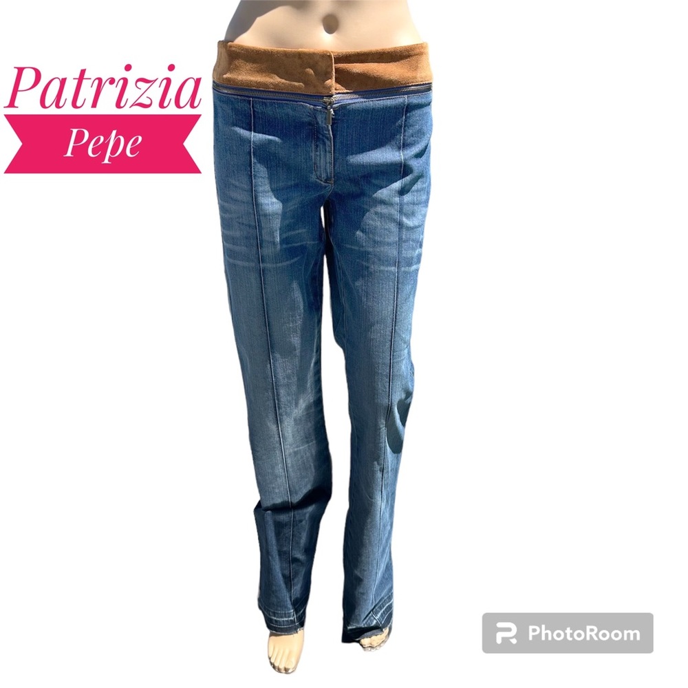 Patrizia Pepe low waisted/hip hugger jeans sz 44 Italy/US size 8 RARE